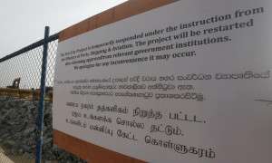 Work stops on Colombo Port City project
