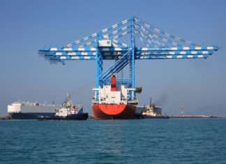 Khalifa Port receives three new cranes