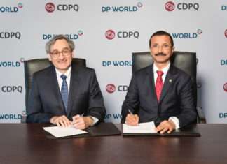 New port investment agreement signed by DP World Group Chairman & CEO Sultan Ahmed Bin Sulayem and CDPQ CEO Michael Sabba