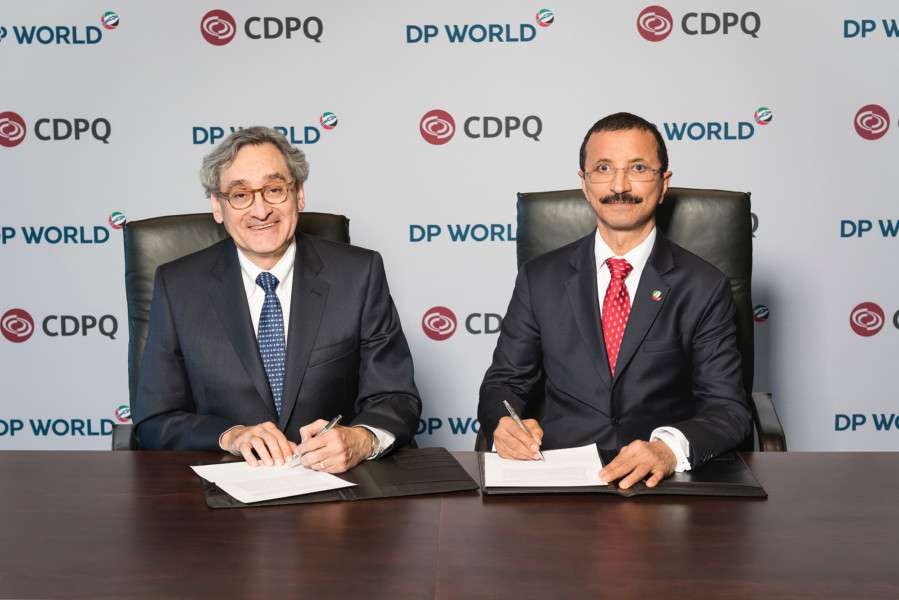 New port investment agreement signed by DP World Group Chairman & CEO Sultan Ahmed Bin Sulayem and CDPQ CEO Michael Sabba