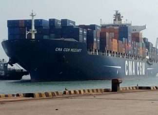 CCTPL terminal sees biggest ship to date, CMA CGM Mozart, after dredging programme