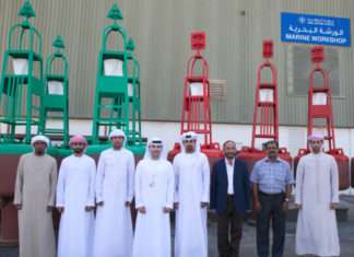 The first cohort to attend the Safeen IALA trading course at Abu Dhabi Ports’ marine workshops