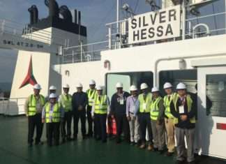 Tristar and Eships managers onboard the Silver Hessa