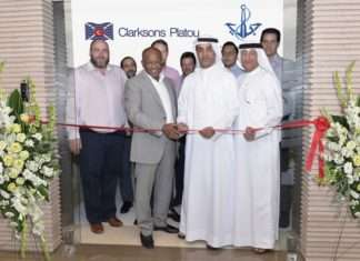 Essam Bella and Amer Ali officially open the new Clarkson Plato office in Dubai