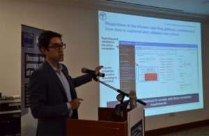Yuvraj Thakur of Verifavia Shipping speaking at the IMarEST event