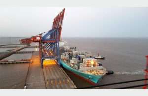 Maersk Gibraltar alongside at Pipavav