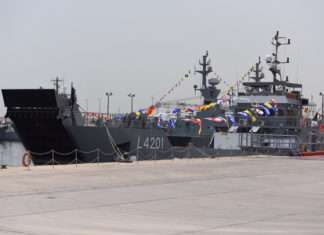The landing craft Sabhan is the latest vessel to be delivered by ADSB to Kuwait