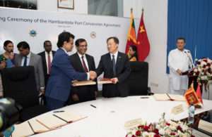 Dr. Bai Jiang Tao, managing director of CMPH, and Parakrama Dissanayake, SLPA Chairman