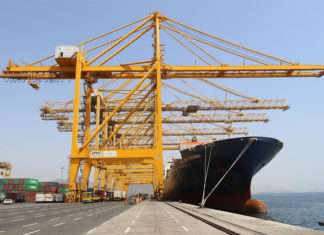 CMA CGM Virginia making its maiden call at Khorfakkan