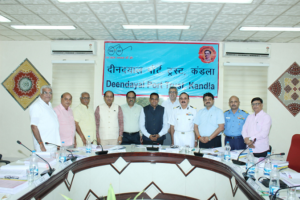 Kandla Port Trust executives marking the port’s name change