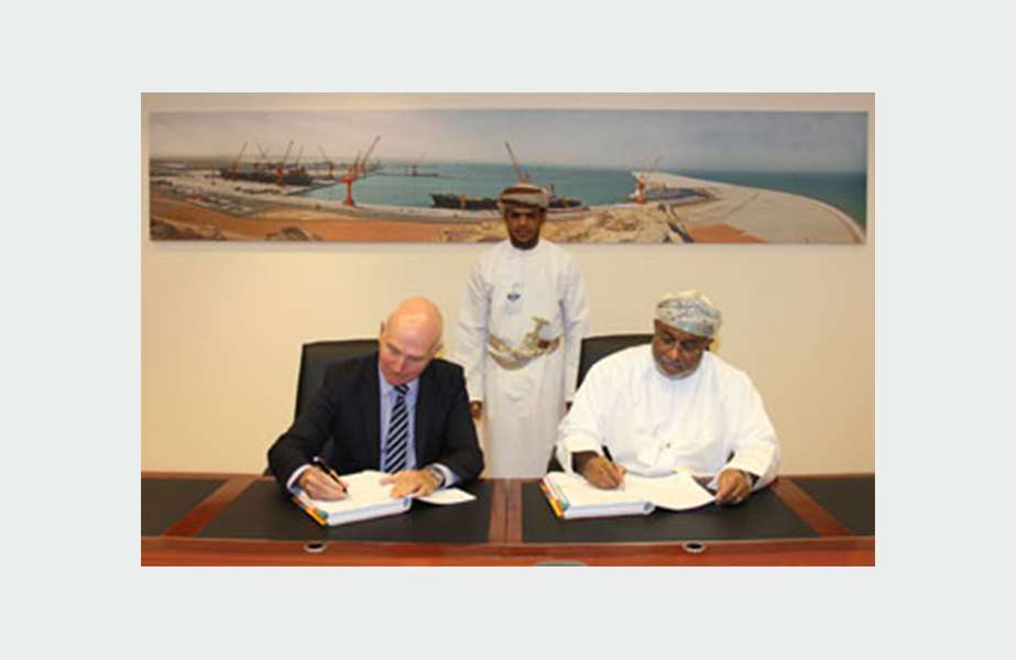 SEZAD officials signing the construction agreement with Boskalis Westminster