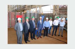 Executives from RAK Ports and Damen Shipyards Sharjah attending the keel-laying ceremony