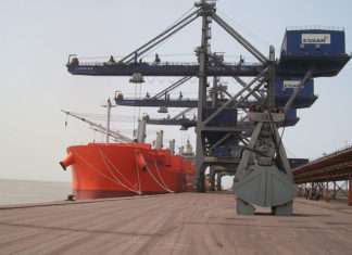 Hazira port traffic was up by more than 20% in the first half of the current financial year