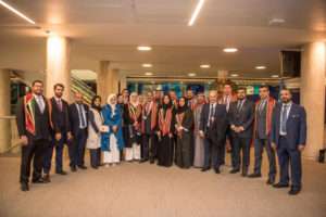 The UAE bid team celebrating being elected to the IMO Council