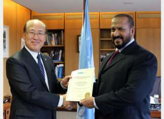 Ki Tack Lim, Secretary General IMO and H.E. Sheikh Talal Al Khaled Al Sabah, CEO, KOTC