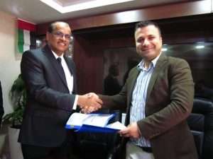 Prakash Kumar, general manager, Nico International and Ahmet Arif Cellini, Dragon Marine