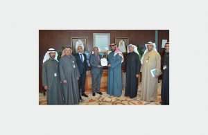 KOTC chief executive, Sheikh Talal Al Khaled Al Sabah receives the ISO 50001 energy management certificate