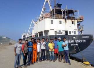 The members of the crew of Aegean Princess were stranded in Ajman for 17 months before recently returning home