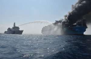 Maersk Honam has been badly damaged in a fire that also caused fatalities