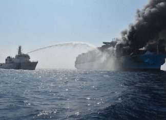 Maersk Honam has been badly damaged in a fire that also caused fatalities