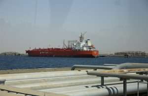 The 45,000 dwt chemical tanker NCC Amal leaving the port of Rabigh carrying the landmark shipment