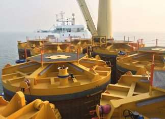 Jumbo Javelin delivering piles for the new LNG terminal in the Bay of Bengal