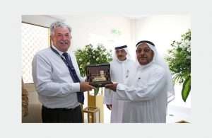 Captain Cliff Brand, chief executive of RAK Ports, and H.E. Dr. Mohammed Abdullah Al Mehrezi, director general of RAK Customs, celebrate the opening of the new Customs Centre