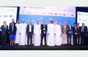 (from left to right) Clive Woodbridge, The Maritime Standard; Ralph Becker, DNV GL; Dr. Ruanthi De Silva; SCM Plus (Pvt) Ltd; Waleed Al Tamimi; Emirates Classification (TASNEEF); Tarik Al Junaidi; Oman Shipping Company; Roger Harfouch, Marlink; Abdullah Bin Damithan, DP World; Chris Peters, Emirates Ship Investment Company; H.E. Sheikh Talal Al Khaled Al Sabah, Kuwait Oil Tanker Company, Ali Shehab, Kuwait Oil Tanker Company; Phillip Tinsley, BIMCO; Gaurav Moolwaney, Standard Chartered; Trevor Pereira, The Maritime Standard; Lakshmi Janarthanan, Drydocks World