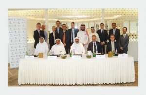 Executives from NOGA and Smit Lamnalco attending the contract signing ceremony