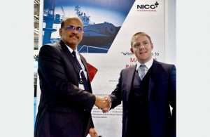 Prakash Kumar, general manager, Nico International, with Chris McMenemy, managing director, Cleanship Solutions