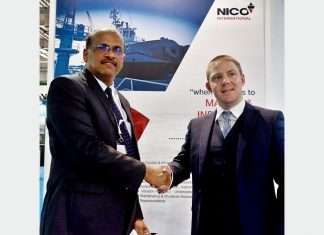 Prakash Kumar, general manager, Nico International, with Chris McMenemy, managing director, Cleanship Solutions