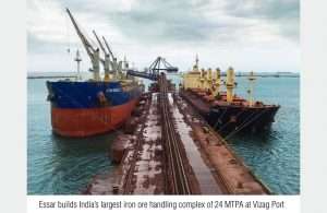 Essar has built India’s largest iron ore handling complex at Vizag