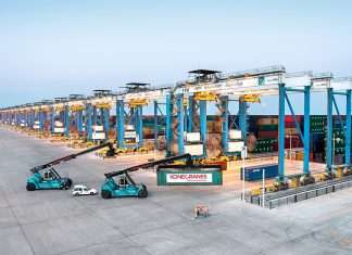Konecranes has secured a contract to deliver automated stacking gantry cranes for the Khalifa Port expansion project