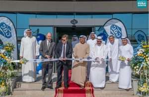 From left to right, Ronald Lichtenecker, GAC Dubai Managing Director; Bengt Ekstrand, GAC Group President; HE Khalifa Al Zaffin, Executive Chairman of DACC and Dubai South; and Saadi Abdul Rahim Hassan Al Rais, Chairman of the Board for GAC Dubai cut the ribbon during the inauguration ceremony for the GAC Dubai South contract logistics facility