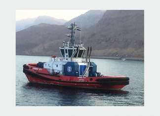 One of the two new Rotortugs that Kotug has deployed to service the SUMED contract