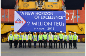 SAGT handled its 2 millionth teu on December 19th