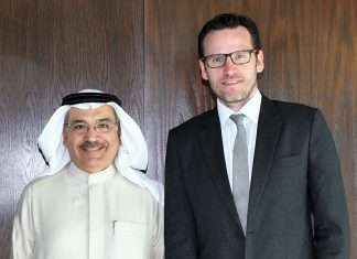 NOGA general manager, oil and gas affairs, Jassim al Shirawi, and ASRY business development manager, Arran Dall