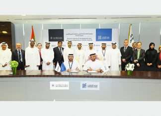 The deal was signed by the chief executive officer of Emirates Steel, Eng. Saeed Ghumran Al Remeithi, and Captain Mohamed Juma Al Shamisi, chief executive officer of Abu Dhabi Ports, in the presence of Captain Adil Banihammad, Safeen’s acting chief executive for marine services.