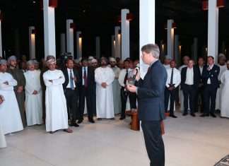 Sohar Port chief executive, Mark Geilenkirchen, presenting a review of 2018 at a special event, which also marked the port’s 15 years in operation