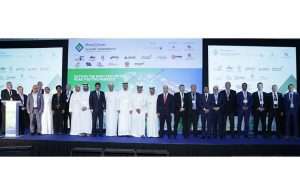Image Caption: (from left to right) Ray Girvan, The Maritime Standard; Clive Woodbridge, The Maritime Standard; Roger Harfouch, Marlink; Petros Doukas, Former Deputy Minister of Finance and Foreign Affairs, Greece; Eng. Ali Al Suwaidi, Dubai Maritime City; June Manoharan, Lukoil Marine Lubricants; Dr. Nikolas Tsakos, INTERTANKO; Ali Shehab, Kuwait Oil Tanker Company; Eng. Waleed Altamimi, Tasneef; Capt. Anoop Kumar Sharma, The Shipping Corporation of India; Tarik Al Junaidi, Oman Shipping Company; Capt. Abdulkareem Al Masabi, ADNOC Logistics & Services; Khamis Juma Buamim; Salem Al Zaabi, Federal Transport Authority-Land & Maritime; Ibrahim Fahmy, ADNOC Offshore; Chris Peters, Eships; Capt. David Stockley, Oman Shipping Company; Trevor Pereira, The Maritime Standard; Capt. Jitendra Misra, Emarat Maritime; Capt. Stephen Bligh, DNV GL; Gaurav Moolwaney, Standard Chartered; Tim Smith, Maritime Strategies International; Capt. Tony Fields, Lloyds Register; Peter Sahlén, Alfa Laval