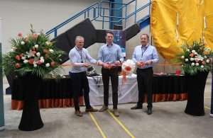 William Winters, centre, at the official opening of the new Fujairah dive centre