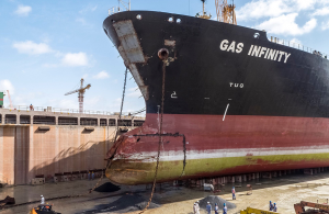 The LPG carrier Gas Infinity in dock in Oman