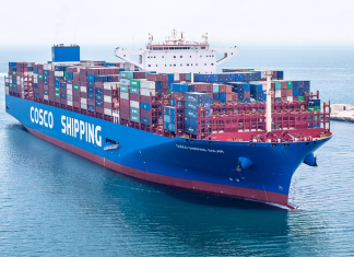 Cosco Shipping Solar is the largest container vessel to call at a Saudi port to date