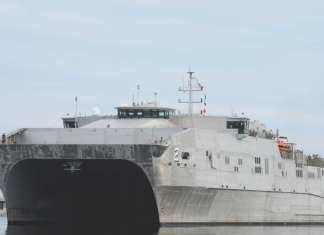 USNS Choctaw County, which was recently drydocked at Duqm