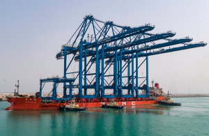 Abu Dhabi Ports, which received the IIP Platinum award as reflection of its commitment to its people, recently received four advanced quayside gantry cranes for the new Cosco Shipping Ports terminal