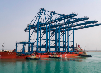 Abu Dhabi Ports, which received the IIP Platinum award as reflection of its commitment to its people, recently received four advanced quayside gantry cranes for the new Cosco Shipping Ports terminal