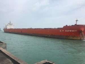 GP Zafirakis being unloaded at Essar’s terminal in Salaya