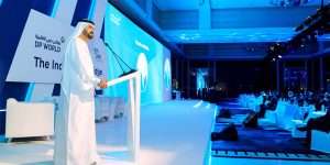 Mohammed Al Muallem, CEO and Managing Director, DP World, UAE Region, announcing a major new initiative to boost trade and investments with India