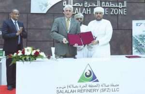 Salalah Freezone has signed an agreement for the building of a new refinery