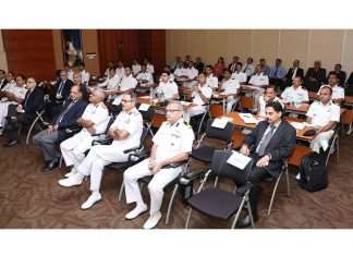 Senior ICG officers attending the launch of the training course at IRClass head office in Mumbai